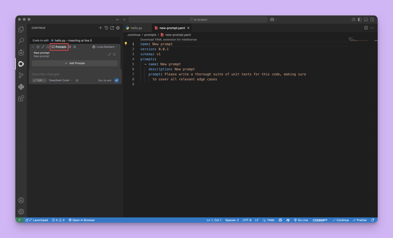 VSCode Continue 使用教程：让 AI 编程更高效