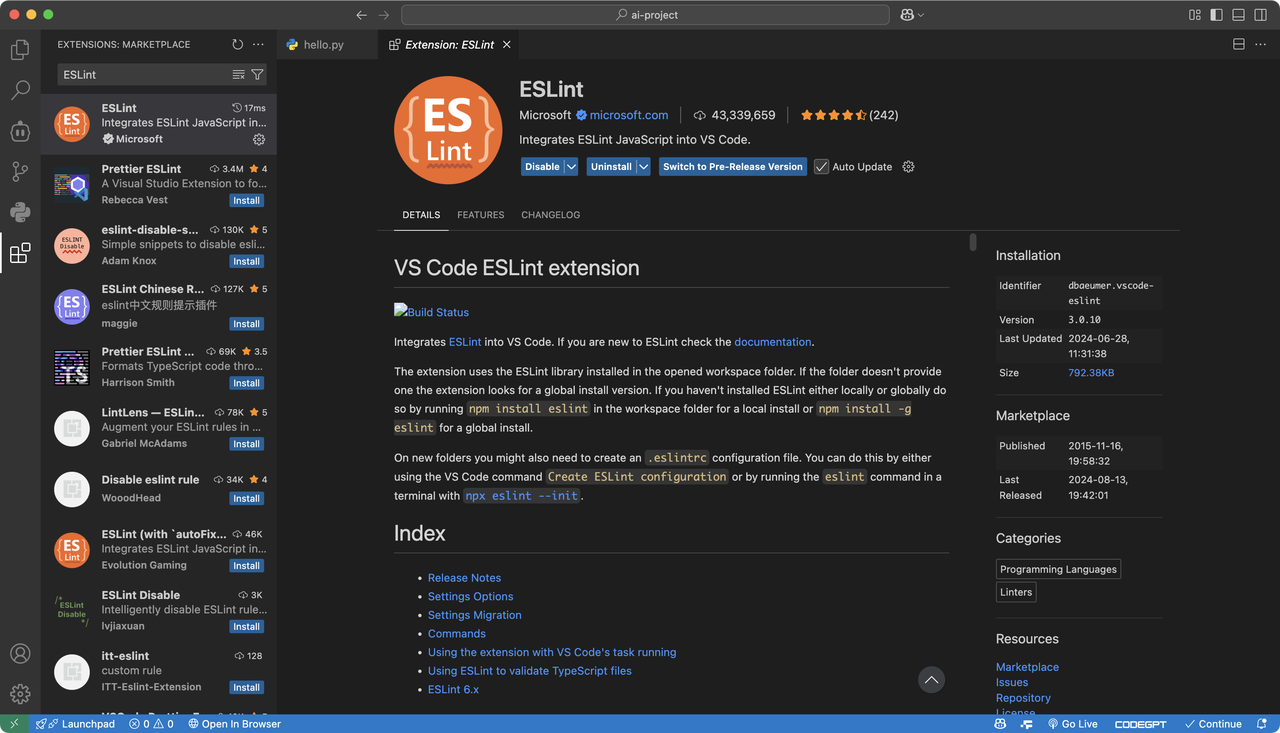 VSCode ESLint 配置