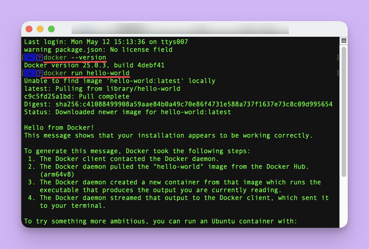 在电脑本地安装 Docker(Mac 版)