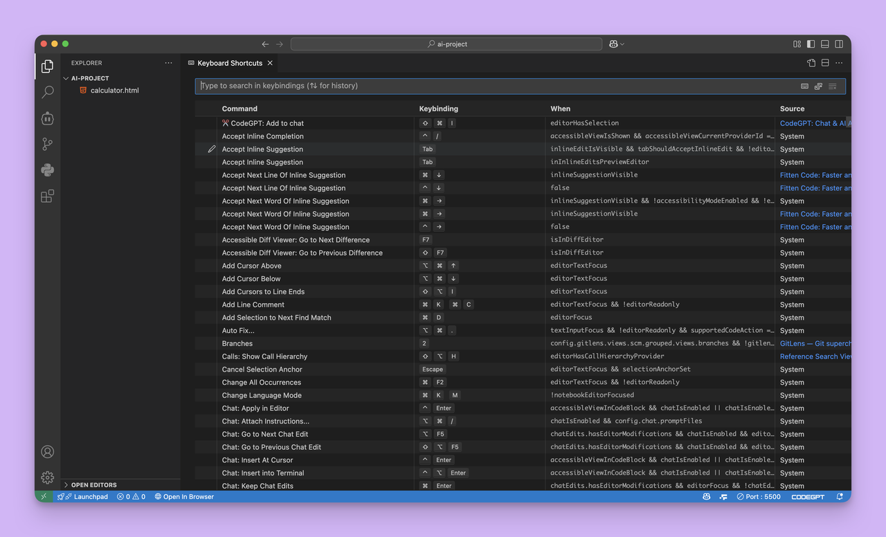 VSCode 快捷键配置使用