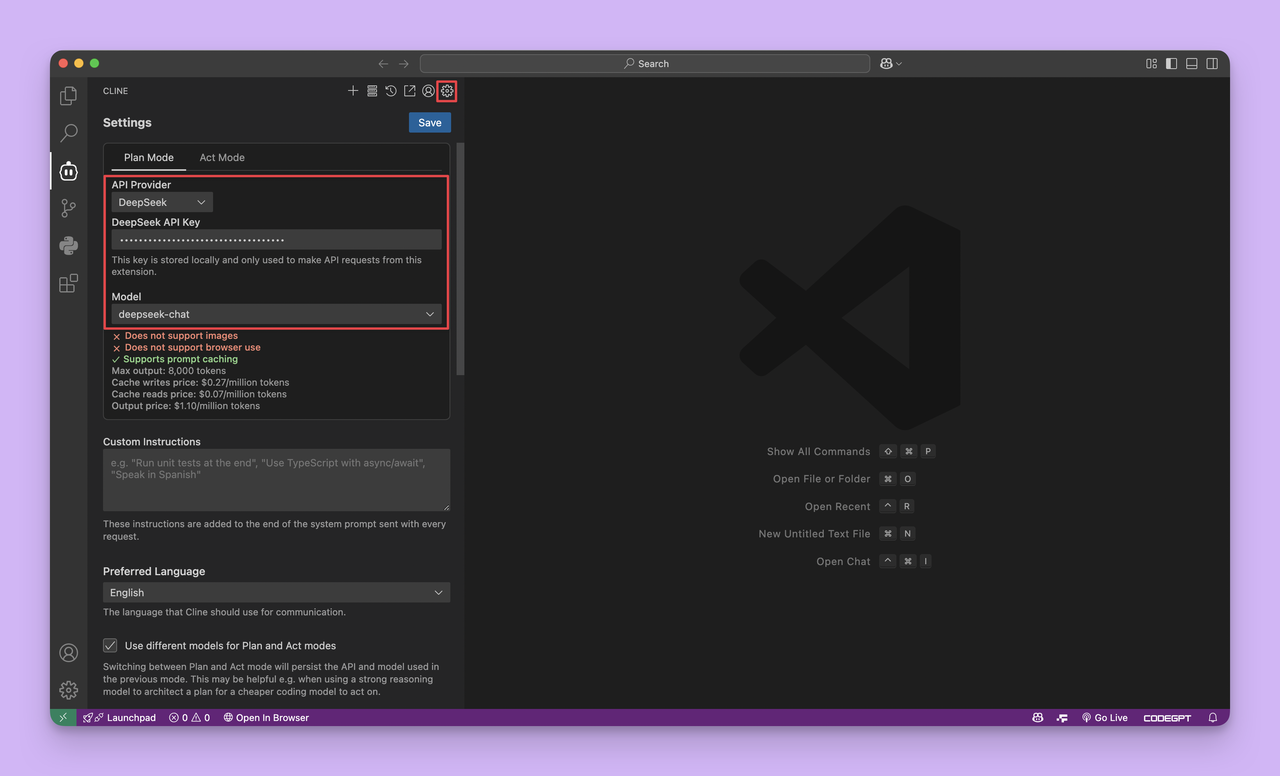 VSCode Cline 使用教程