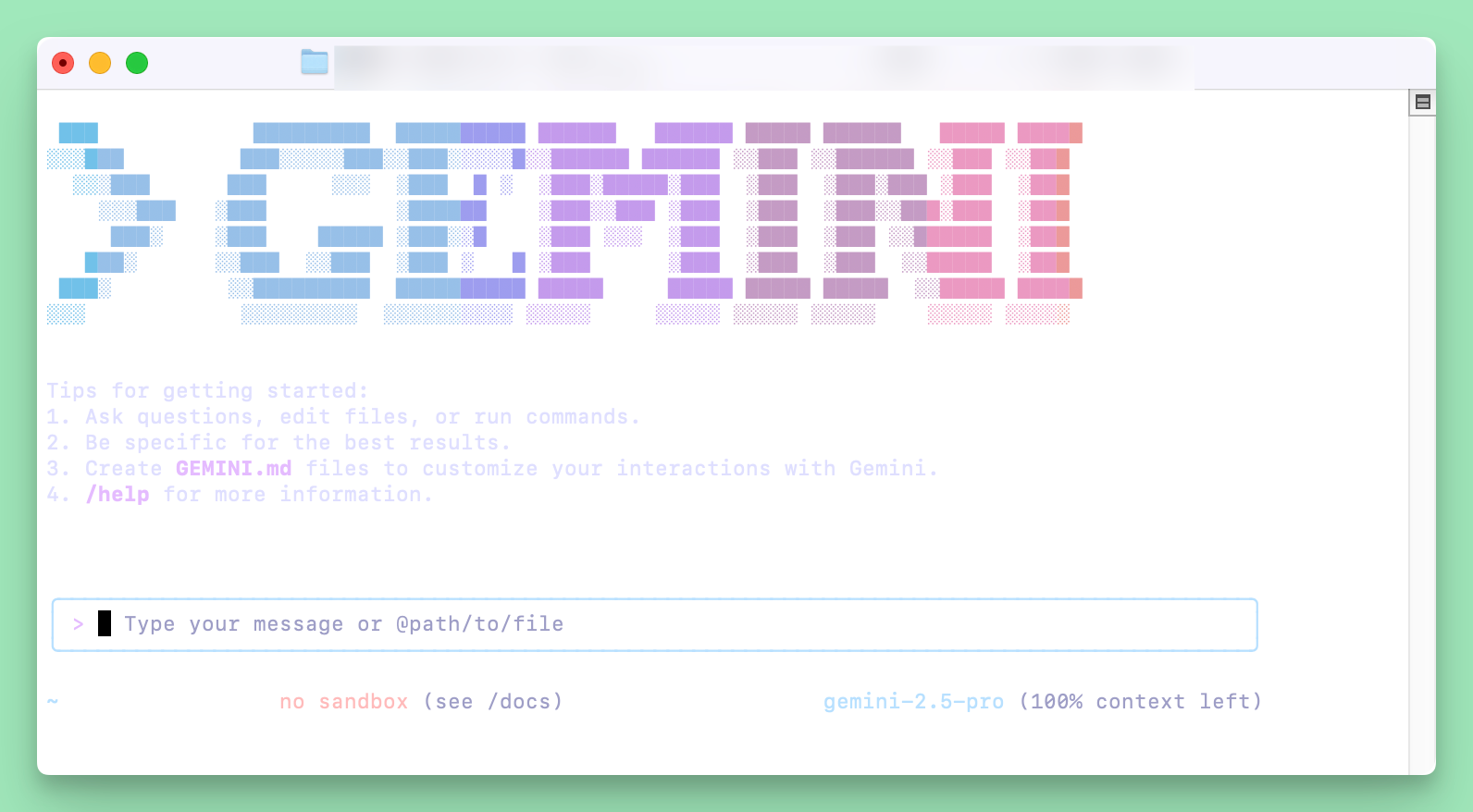 安装使用 Google Gemini CLI