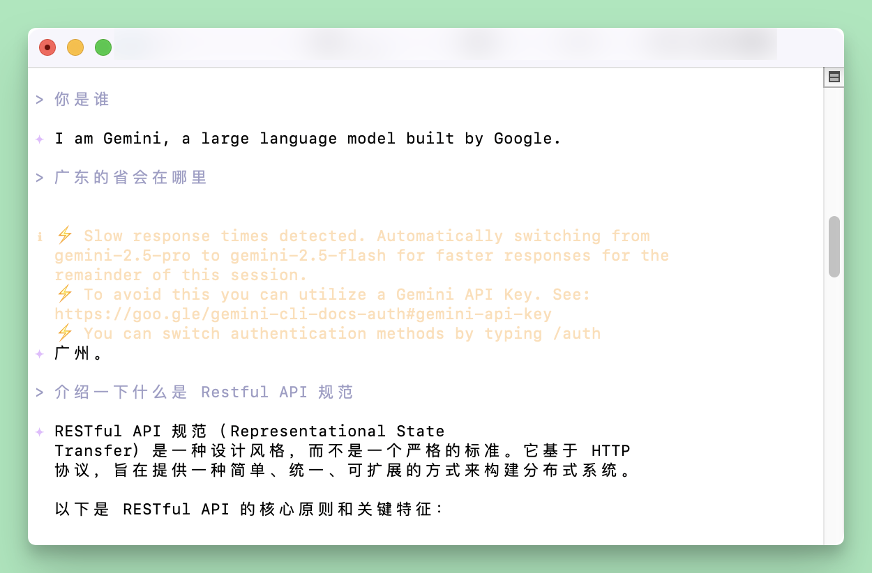 安装使用 Google Gemini CLI