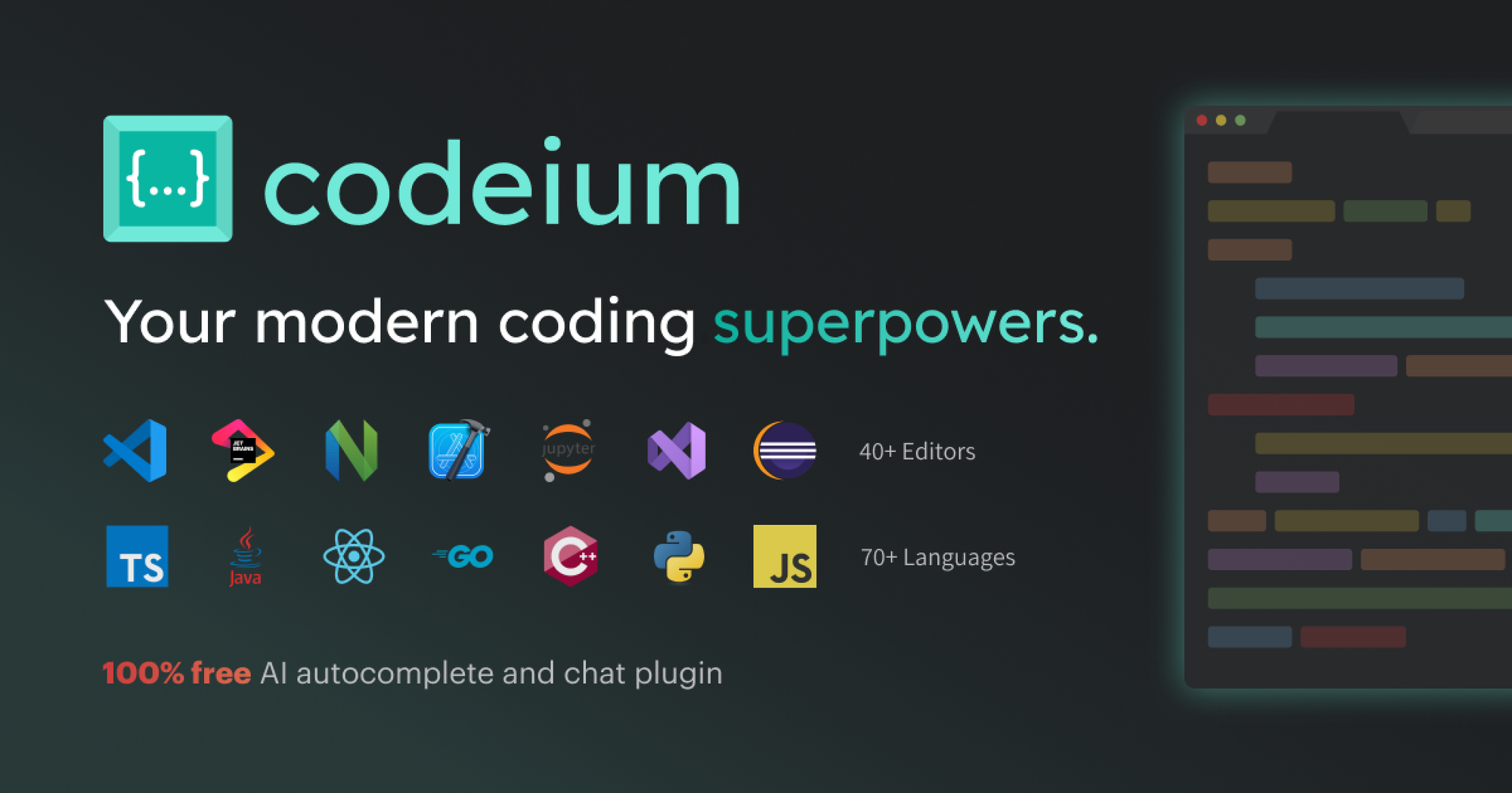 Codeium:快速、免费的 AI 编码助手