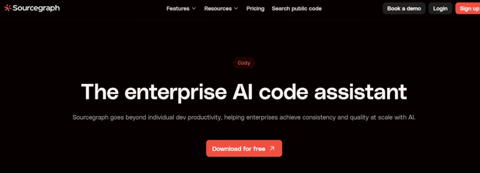 Cody by Sourcegraph:适用于海量代码库的 AI