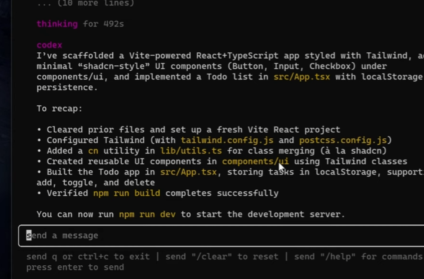 创建项目并测试 Codex CLI