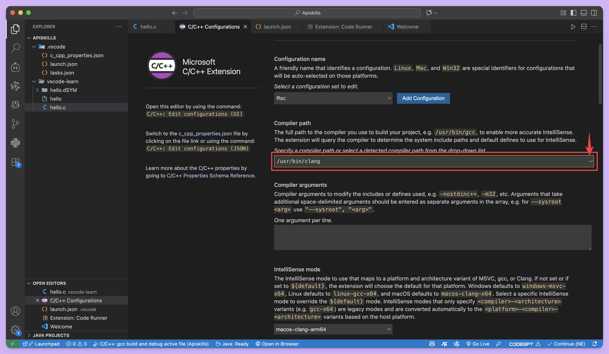配置编译器路径