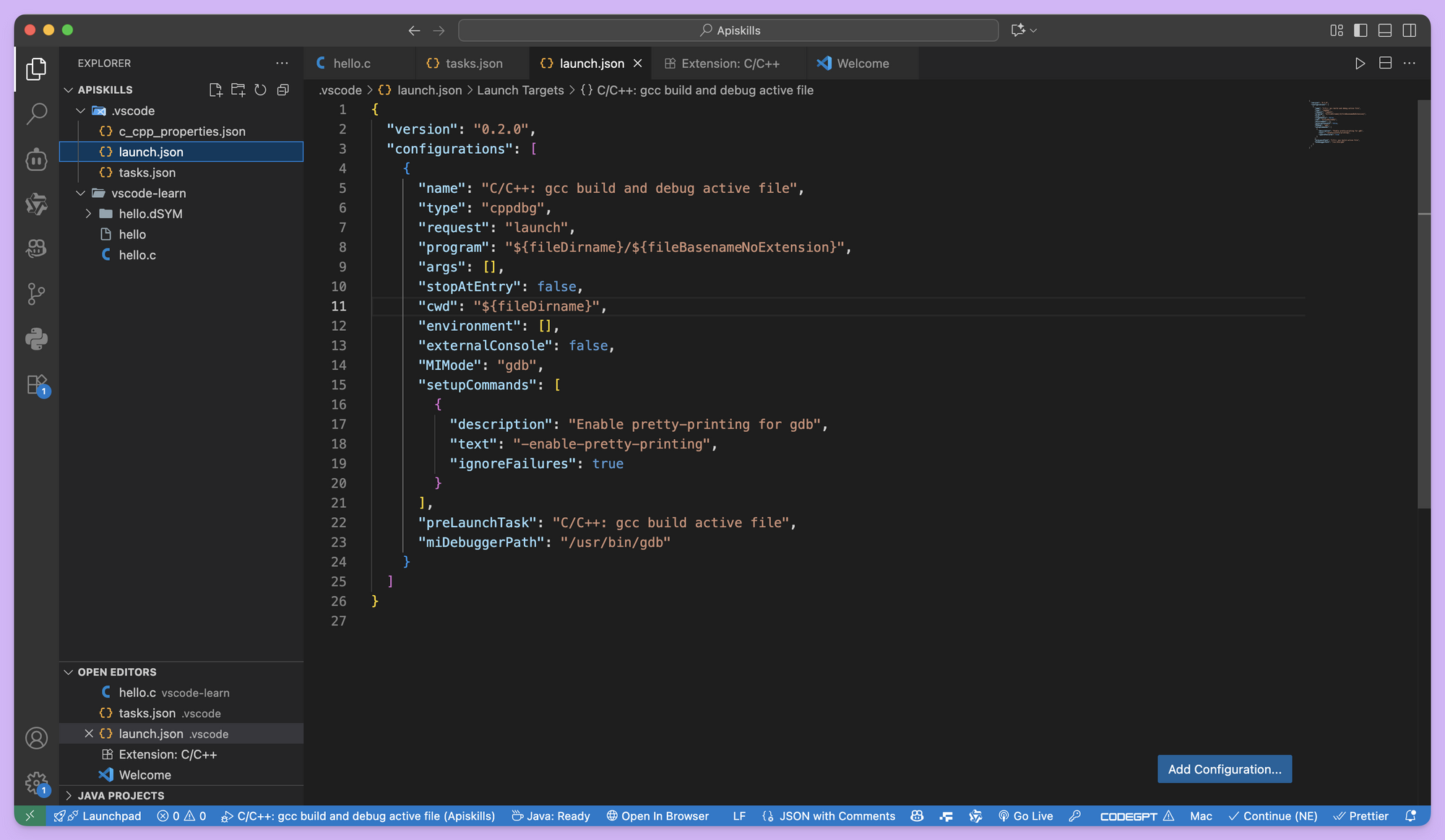 创建配置文件(可选)