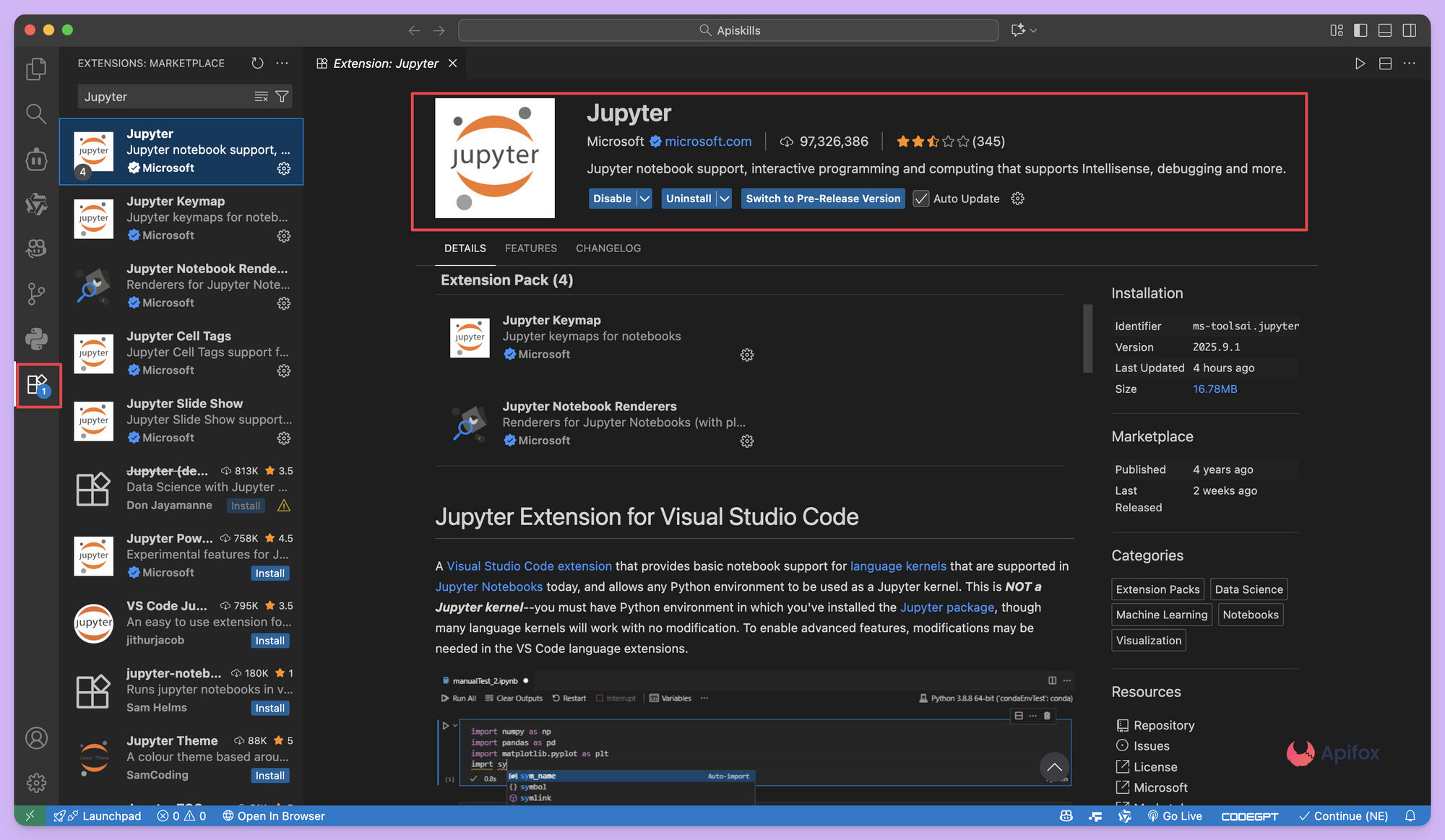 如何在 VSCode 中运行 Jupyter Notebook
