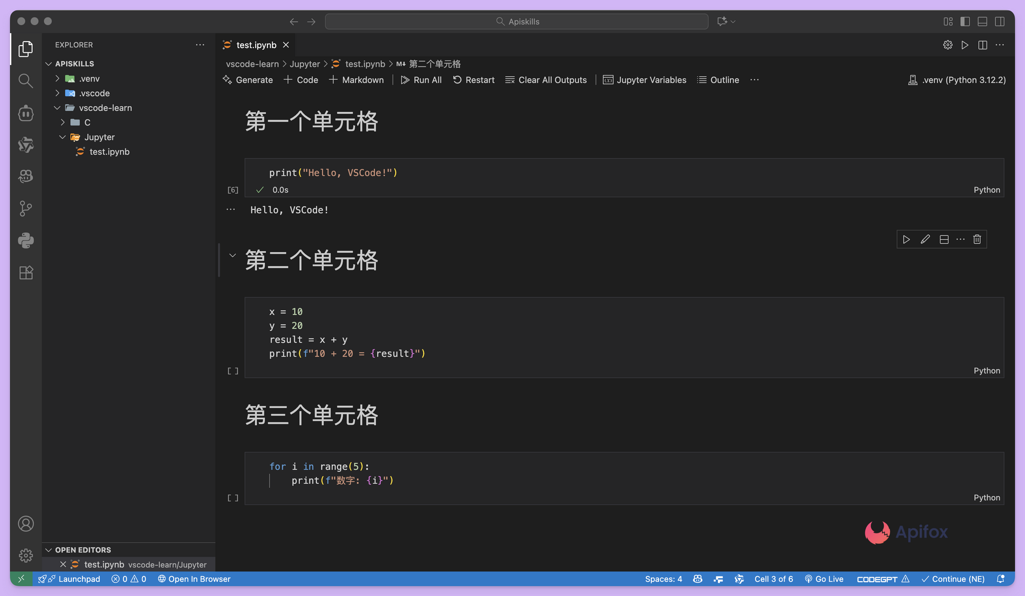 创建和打开 Notebook
