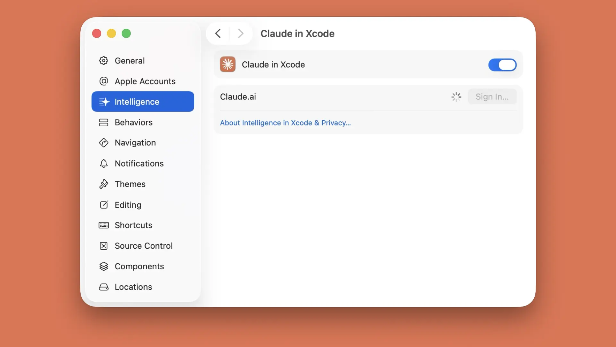 在 Xcode 中设置 Claude 代码智能功能