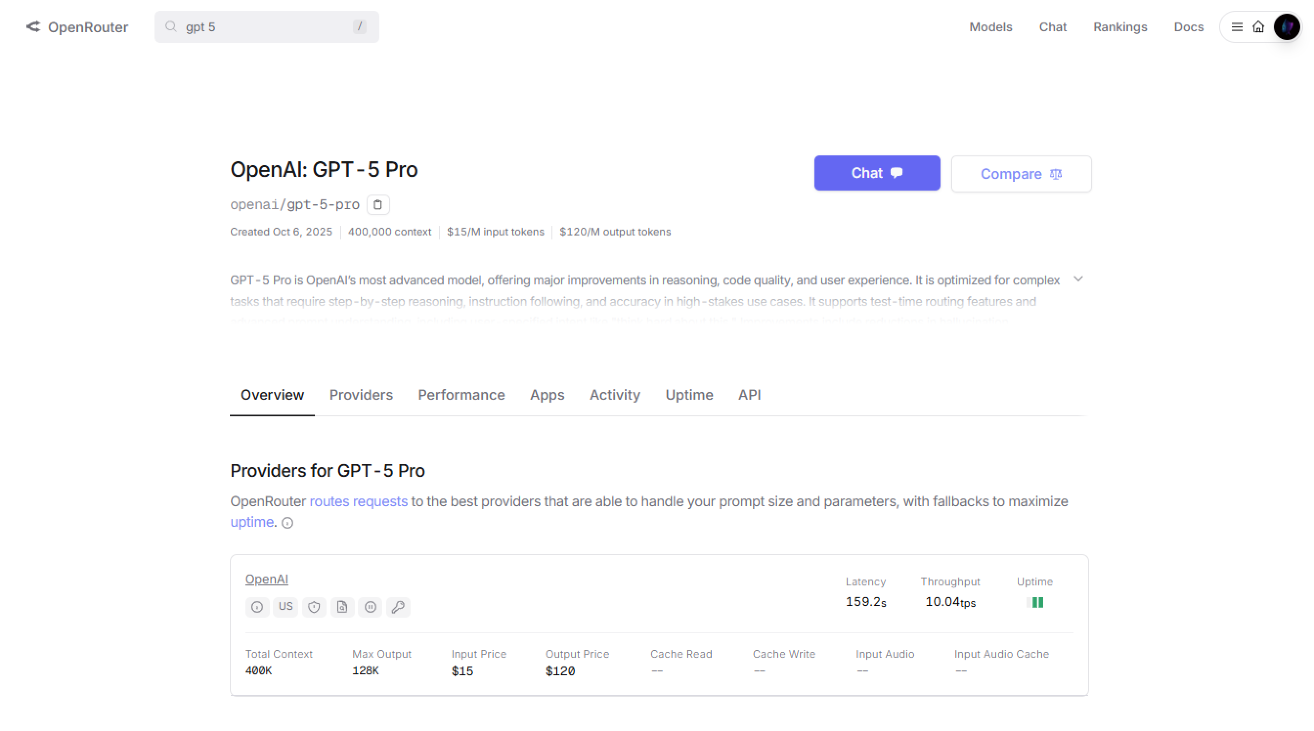 通过 OpenRouter 访问 GPT-5 Pro 的优势