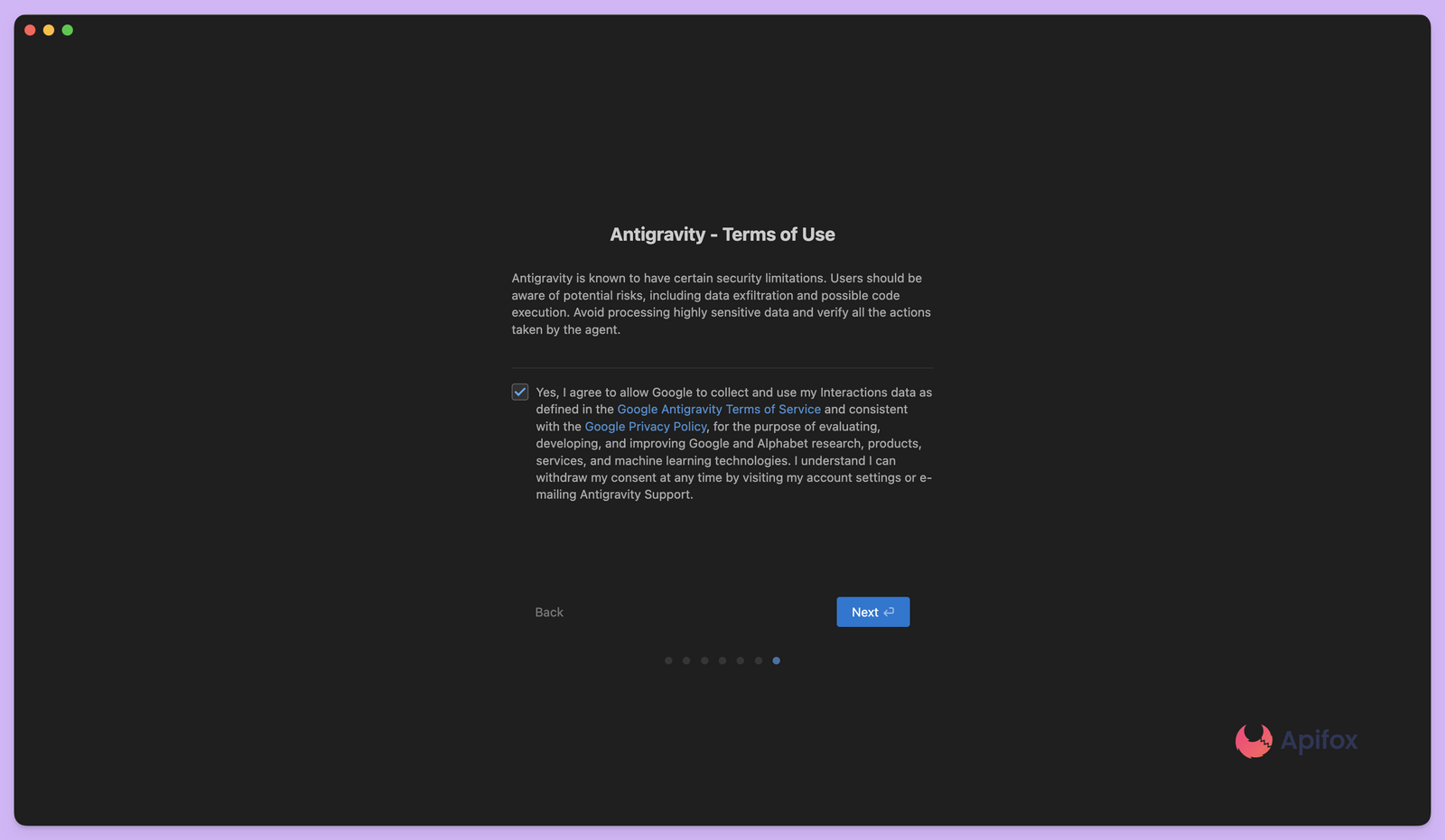 成功登录 Antigravity