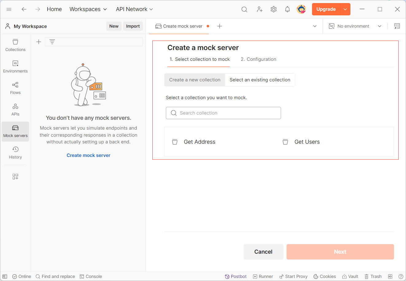 creating a mock server