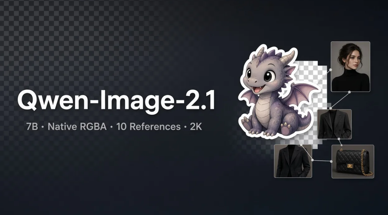 什么是 Qwen-Image-2.1？原生支持透明通道的 7B 开源图像模型