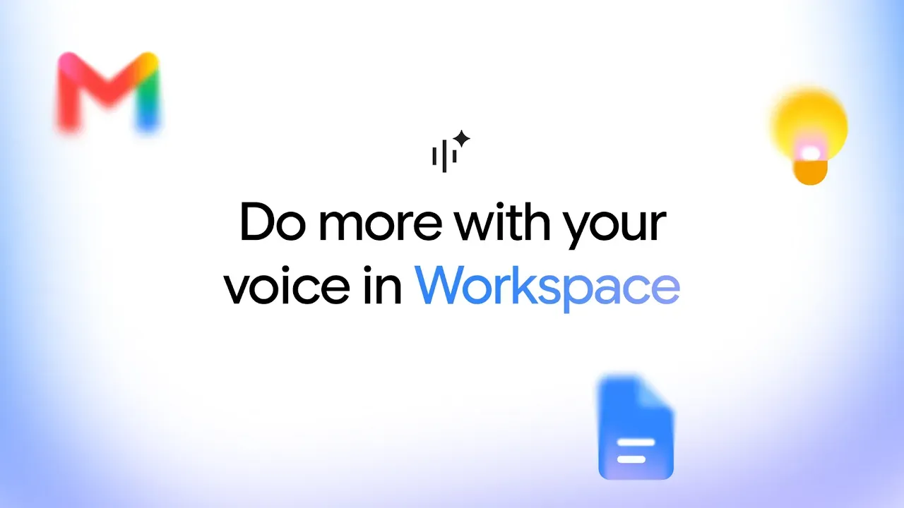Google 官方视频中 Gmail Live 的语音问答示例缩略图