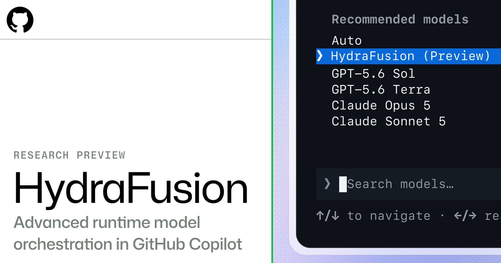 GitHub Copilot CLI 上线 HydraFusion：一次请求会被拆成起草、升级或交叉审查
