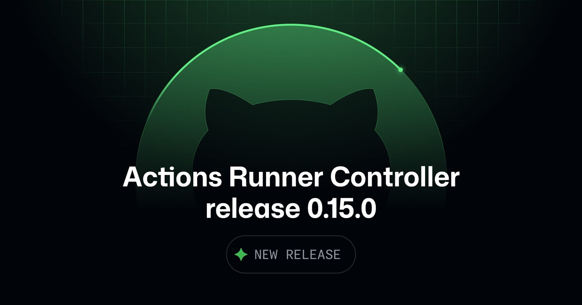 GitHub 官方公告图：Actions Runner Controller release 0.15.0