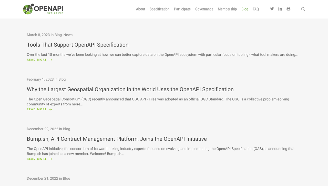 OpenAPI 官方博客