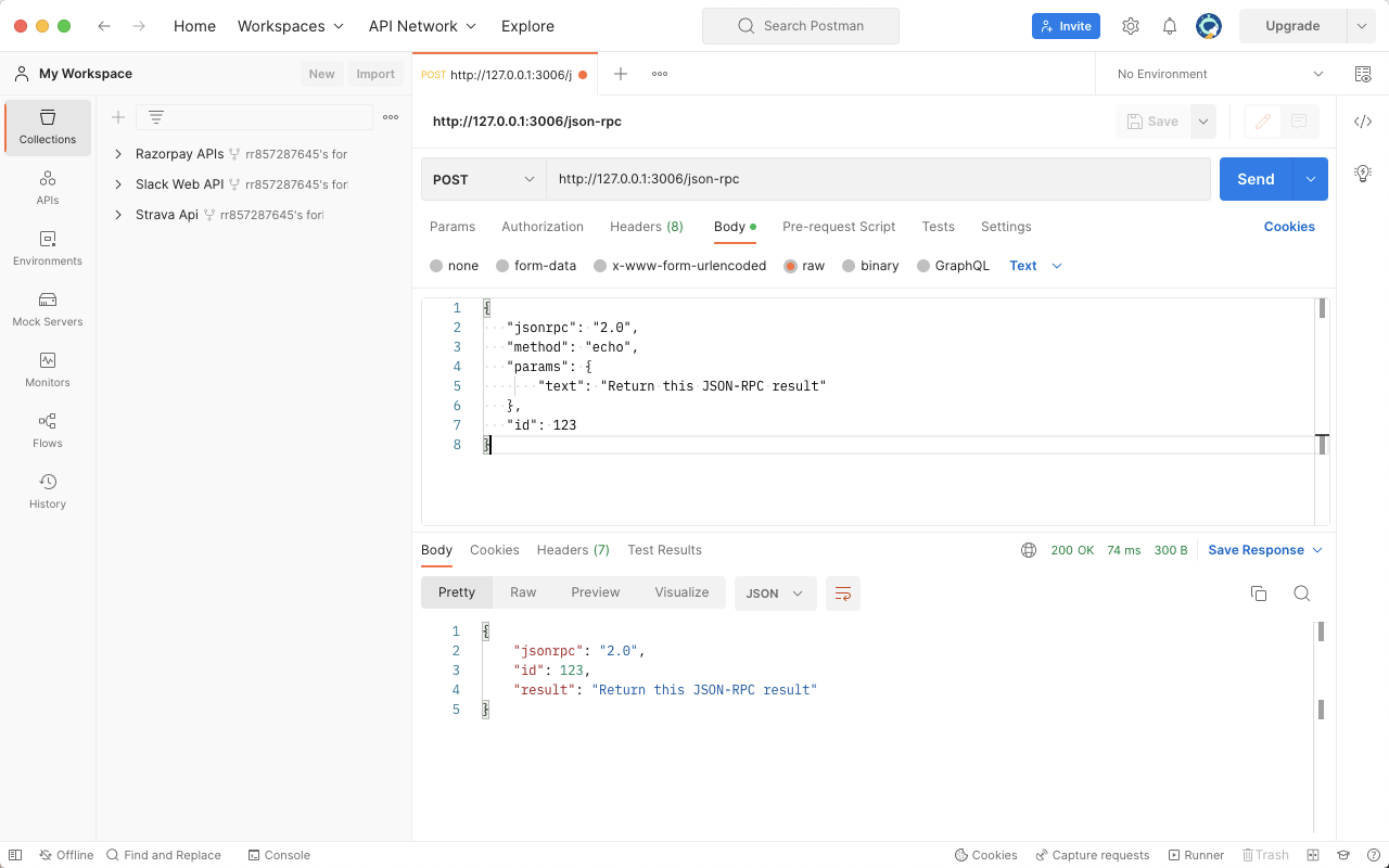 Postman 发送 JSON-RPC 接口