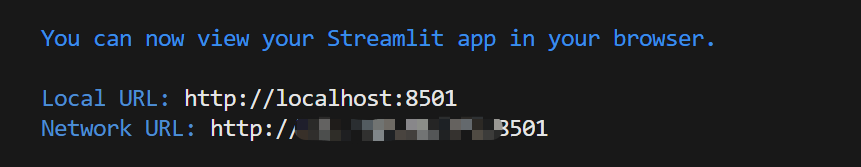 Streamlit 代码本地运行结果