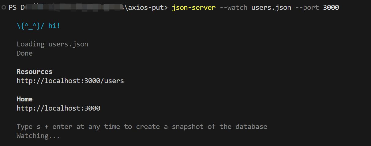 开启 json-server 服务