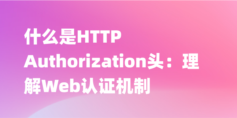 什么是HTTP Authorization头：理解Web认证机制