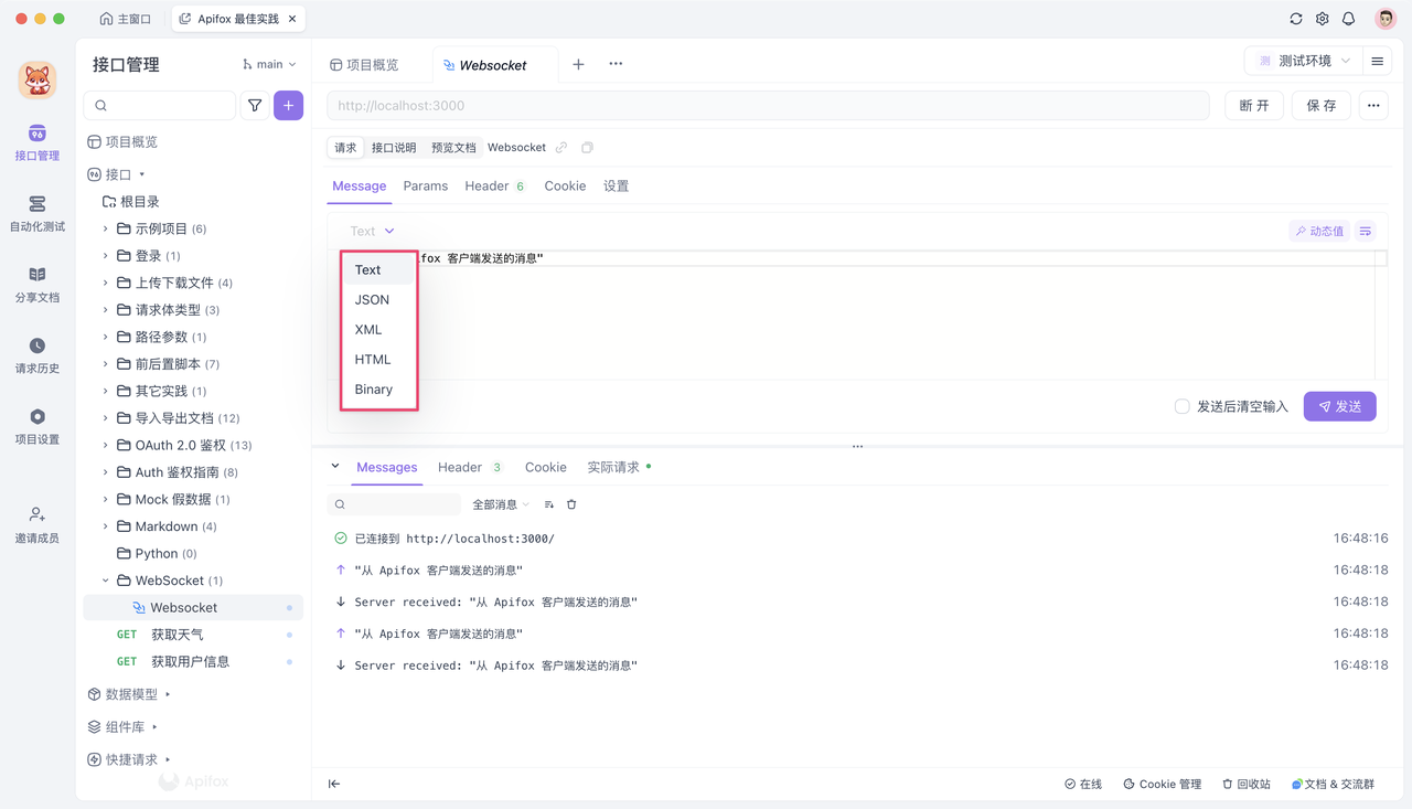 Mac 上好用的 WebSocket 测试工具