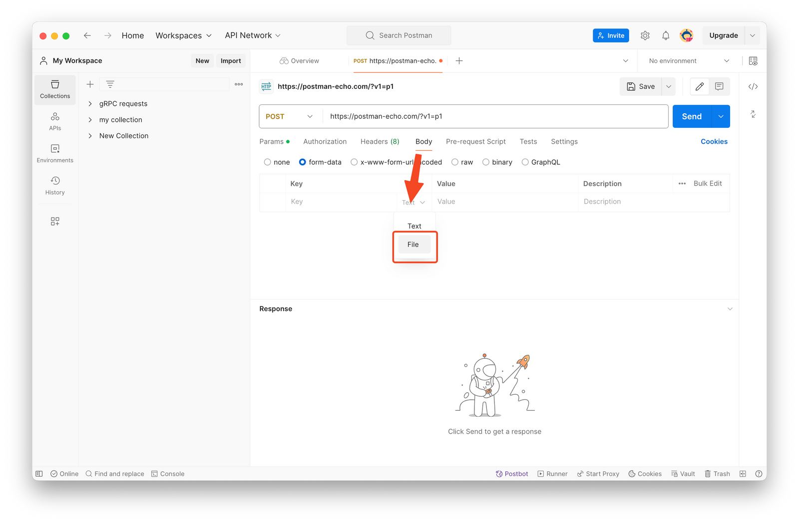 如何在 Postman 中上传文件和 JSON